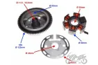 STATOR 6 COILS 4 WIRES WITH FLYWHEEL