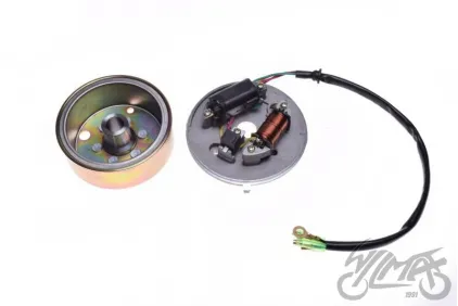 STATOR ASSY W/MAGNETO FLYWHEEL 2 COILS 4 WIRES FOR MBK 51