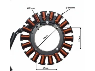 Apvija, apvijos generatoriaus tinka Harley-Davidson motociklams 30017-07