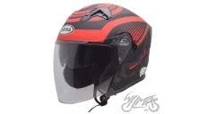 ŠALMAS ATVIRAS JK528 JUODAS RAUDONAS MATINIS XL