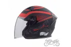 ŠALMAS ATVIRAS JK528 JUODAS RAUDONAS MATINIS XL