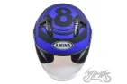 HELMET OPEN FACE TYPE JK528 BLACK BLUE MATT M ECE