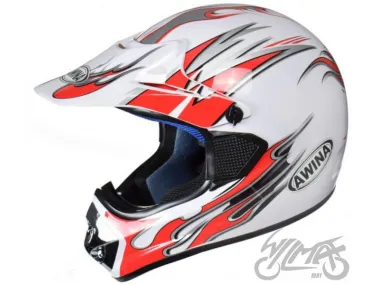 ŠALMAS AWINA XXXS BALTAS-RAUDONAS ENDURO TN8686-30