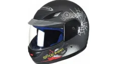 HELMETI MINI TN-8636 HEAD SIZE 47-48 CM BLACK SPIDER WEB W/O ECE