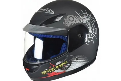 HELMETI MINI TN-8636 HEAD SIZE 47-48 CM BLACK SPIDER WEB W/O ECE HELMETI MINI TN-8636 HEAD SIZE 47-48 CM BLACK SPIDER WEB W/O ECE