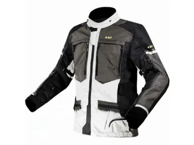 LS2 NORWAY VYRIŠKA STRIUKĖ JUODA PILKA GELTONA XL