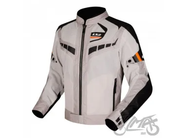 LS2 GARDA AIR VYRIŠKA STRIUKĖ JUODA PILKA H-V ORANŽINĖ 3XL