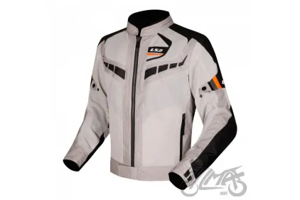 LS2 GARDA AIR MAN JACKET BLACK GREY H-V ORANGE 3XL