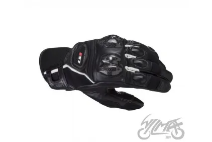 LS2 SPARK 2 MAN LEATHER GLOVES BLACK WHITE 3XL