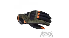 LS2 AIR RAPTOR MAN GLOVES GREEN BLUE H-V ORANGE M
