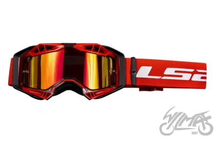 AURA GOGGLE BLACK RED WITH IRIDIUM VISOR