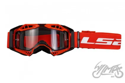 AURA GOGGLE BLACK RED WITH CLEAR VISOR PINLOCK EXTRA