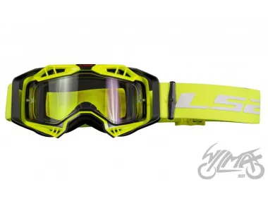 AURA GOGGLE BLACK H-V YELLOW WITH CLEAR VISOR PINLOCK EXTRA
