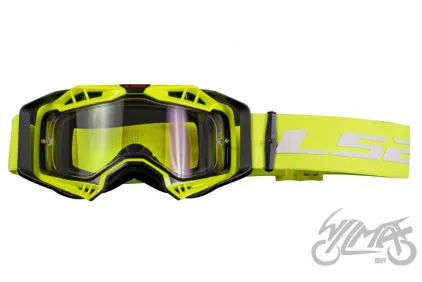 AURA GOGGLE BLACK H-V YELLOW WITH CLEAR VISOR PINLOCK EXTRA