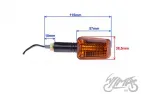 LAMP, TURN SIGNAL MINI BLACK AMBER LONG