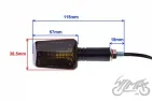 LAMP, TURN SIGNAL MINI BLACK TINTED LONG
