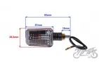 LAMP, TURN SIGNAL MINI CARBON-LOOK CLEAR SHORT