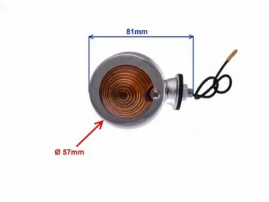 LAMP, TURN SIGNAL compatible with Harley-Davidson motorcycles, SHORT MOUNT