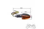 LAMP, TURN SIGNAL, OVAL AMBER LENS, LEFT FRONT 12V23W ECE