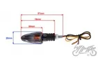 LAMP, TURN SIGNAL, OVAL, CARBON-LOOK, CLEAR LENS, LH FRONT