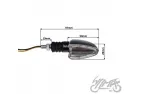 LAMP, TURN SIGNAL, OVAL, CARBON-LOOK, CLEAR LENS, LH FRONT ECE