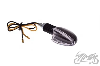 LAMP, TURN SIGNAL, OVAL, CARBON-LOOK, CLEAR LENS, RH FRONT