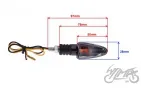 LAMP, TURN SIGNAL, OVAL, CARBON-LOOK, CLEAR LENS, RH FRONT