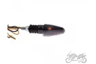 LAMP, TURN SIGNAL, OVAL, CARBON-LOOK, CLEAR LENS, RH FRONT