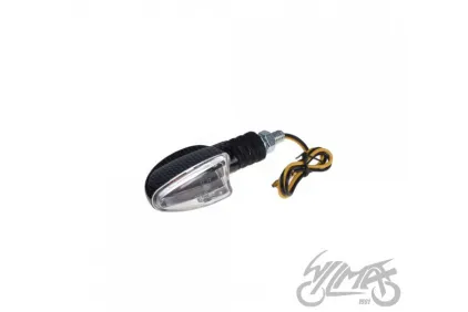 LAMP, TURN SIGNAL, OVAL, CARBON-LOOK, CLEAR LENS, RH FRONT ECE