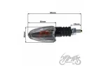 LAMP, TURN SIGNAL, OVAL, CARBON-LOOK, CLEAR LENS, RH FRONT ECE