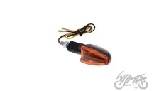 LAMP, TURN SIGNAL, OVAL, CARBON-LOOK, AMBER LENS, LH FRONT