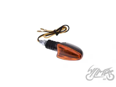 LAMP, TURN SIGNAL, OVAL, CARBON-LOOK, AMBER LENS, LH FRONT