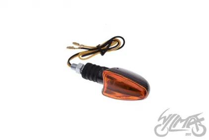 LAMP, TURN SIGNAL, OVAL, CARBON-LOOK, AMBER LENS, LH FRONT
