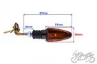 LAMP, TURN SIGNAL, OVAL, CARBON-LOOK, AMBER LENS, LH FRONT