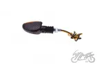 LAMP, TURN SIGNAL, OVAL, CARBON-LOOK, AMBER LENS, LH FRONT