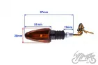 LAMP, TURN SIGNAL, OVAL, CARBON-LOOK, AMBER LENS, RH FRONT