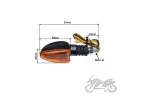 LAMP, TURN SIGNAL, OVAL, CARBON-LOOK, AMBER LENS, RH FRONT ECE