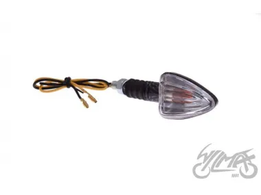 LAMP, TURN SIGNAL, CONE, CLEAR LENS, CUTS, CARBON-LOOK