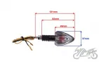 LAMP, TURN SIGNAL, CONE, CLEAR LENS, CUTS, CARBON-LOOK