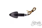 LAMP, TURN SIGNAL, CONE, CLEAR LENS, CUTS, CARBON-LOOK