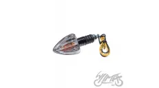 LAMP, TURN SIGNAL, CONE, CLEAR LENS, CUTS, CARBON-LOOK ECE