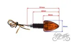 LAMP, TURN SIGNAL, CONE, AMBER LENS, CUTS