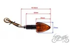 LAMP, TURN SIGNAL, CONE, AMBER LENS, CUTS, CARBON-LOOK