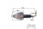 LAMP, TURN SIGNAL, CONE, CLEAR LENS, CUTS ECE