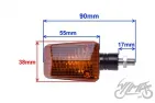 LAMP, TURN SIGNAL, MINI, BLACK, AMBER LENS CN