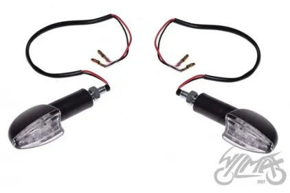 LAMP, TURN SIGNAL BLACK CLEAR LENS, LED, BLACK
