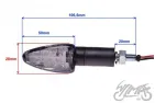 LAMP, TURN SIGNAL BLACK CLEAR LENS, LED, BLACK