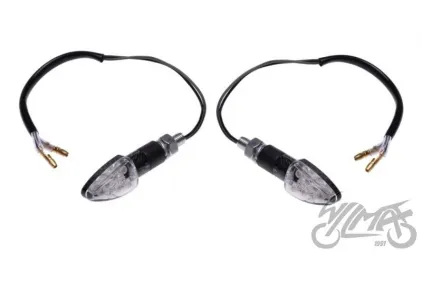 LAMP, TURN SIGNAL MINI CARBON-LOOK, CLEAR LENS, LED,