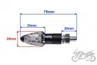 LAMP, TURN SIGNAL MINI CARBON-LOOK, CLEAR LENS, LED,