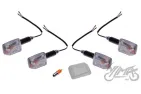 LAMP, TURN SIGNAL MINI BLACK, CLEAR LENS, LONG 4PCS+EXTRAS